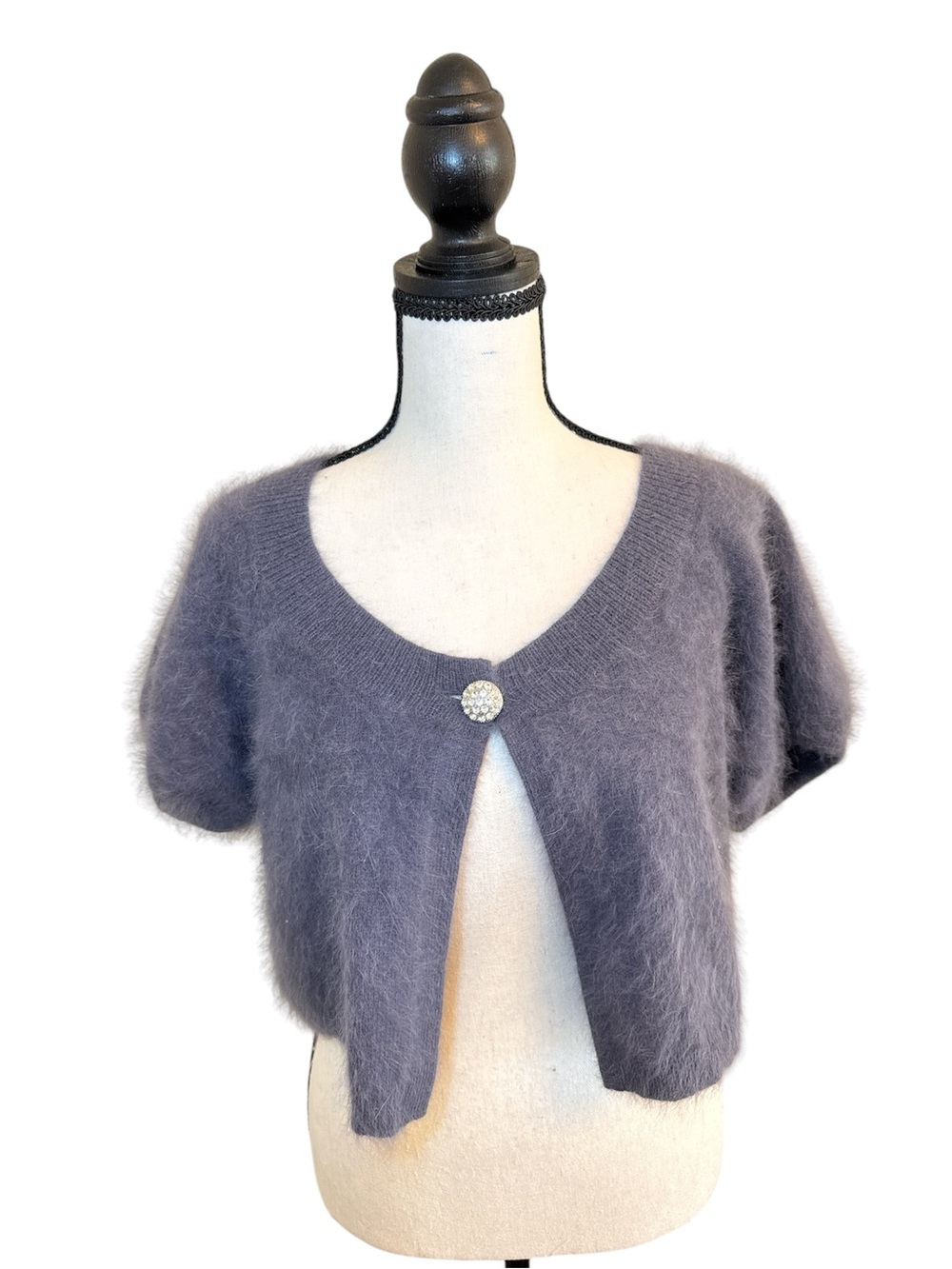 Y2K Express Design Studio gray bolero sweater, 80% Angora